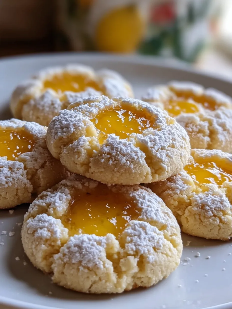 Bakery-Style Lemon Meltaway Thumbprint Cookies 🍋