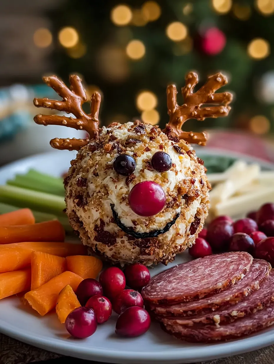 RUDOLPH HOLIDAY CHEDDAR CHEESE BALL: THE ULTIMATE FESTIVE SNACK