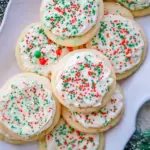 Christmas Funfetti Frosted Sugar Cookies