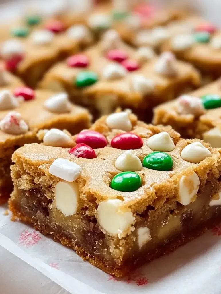 Christmas White Chocolate Blondies