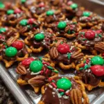 Christmas Rolo Pretzel Crunch Clusters