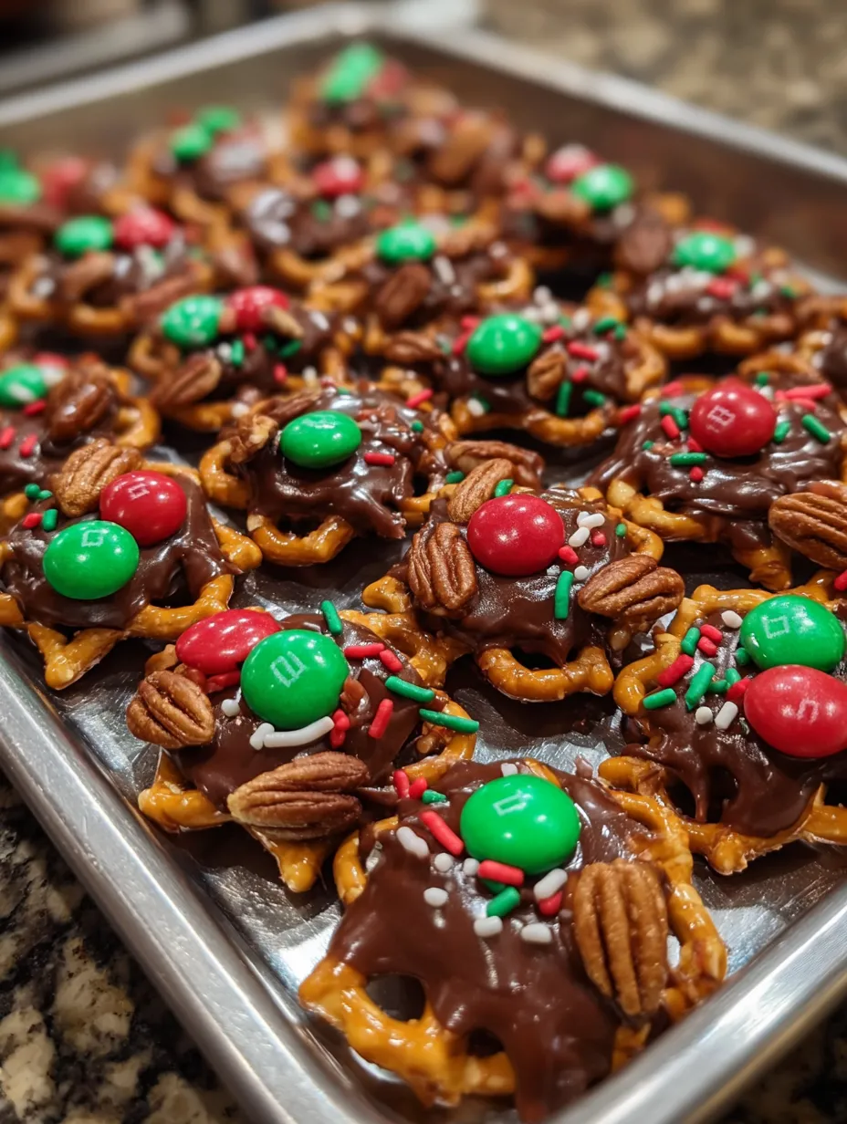 Christmas Rolo Pretzel Crunch Clusters