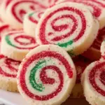 Christmas Pinwheel Shortbread Cookies