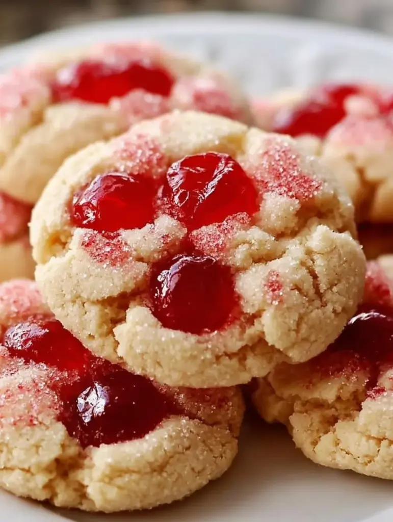 Maraschino Cherry Sugar Cookies