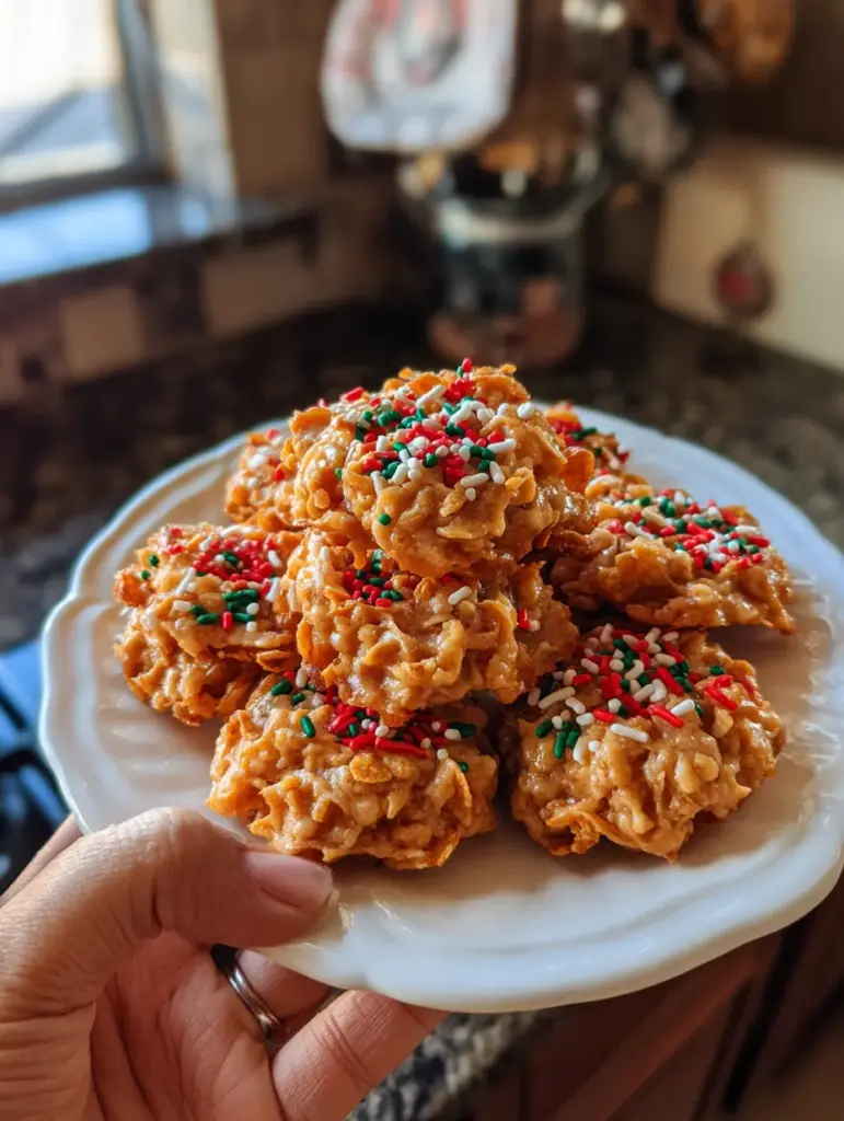 Peanut Butter Cornflake Cookies