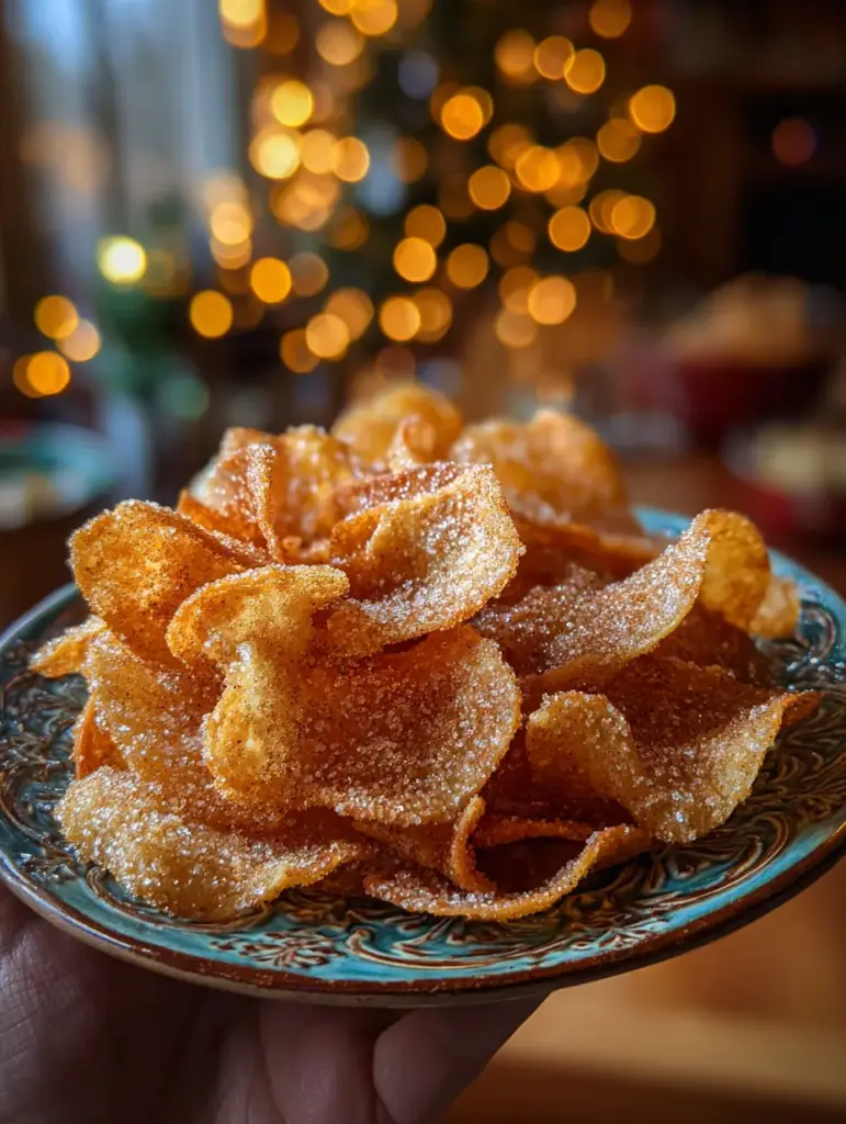 Christmas Cinnamon Sugar Crispy Chips