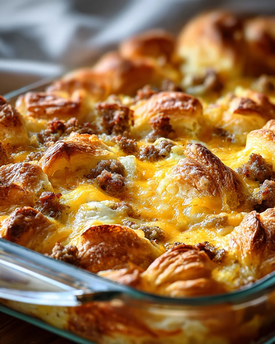 Overnight Croissant Breakfast Casserole: A Delicious Twist!