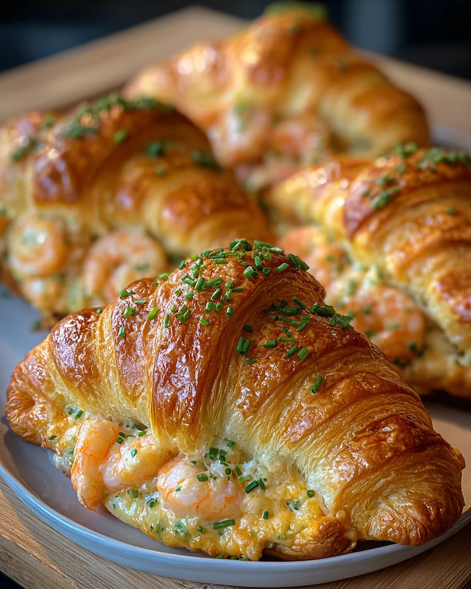 Buttery Shrimp Stuffed Croissants