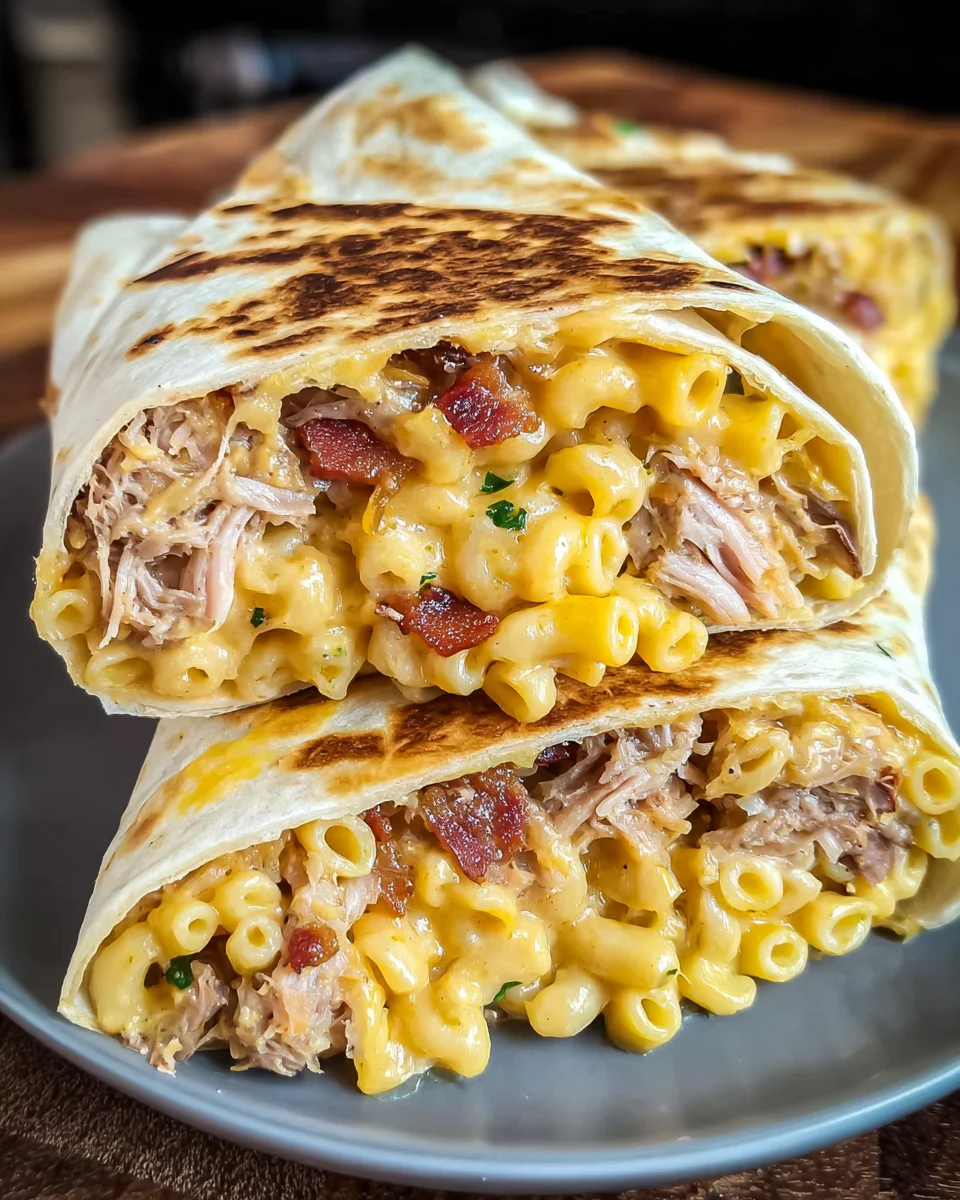 Pulled Pork Mac & Cheese Wraps