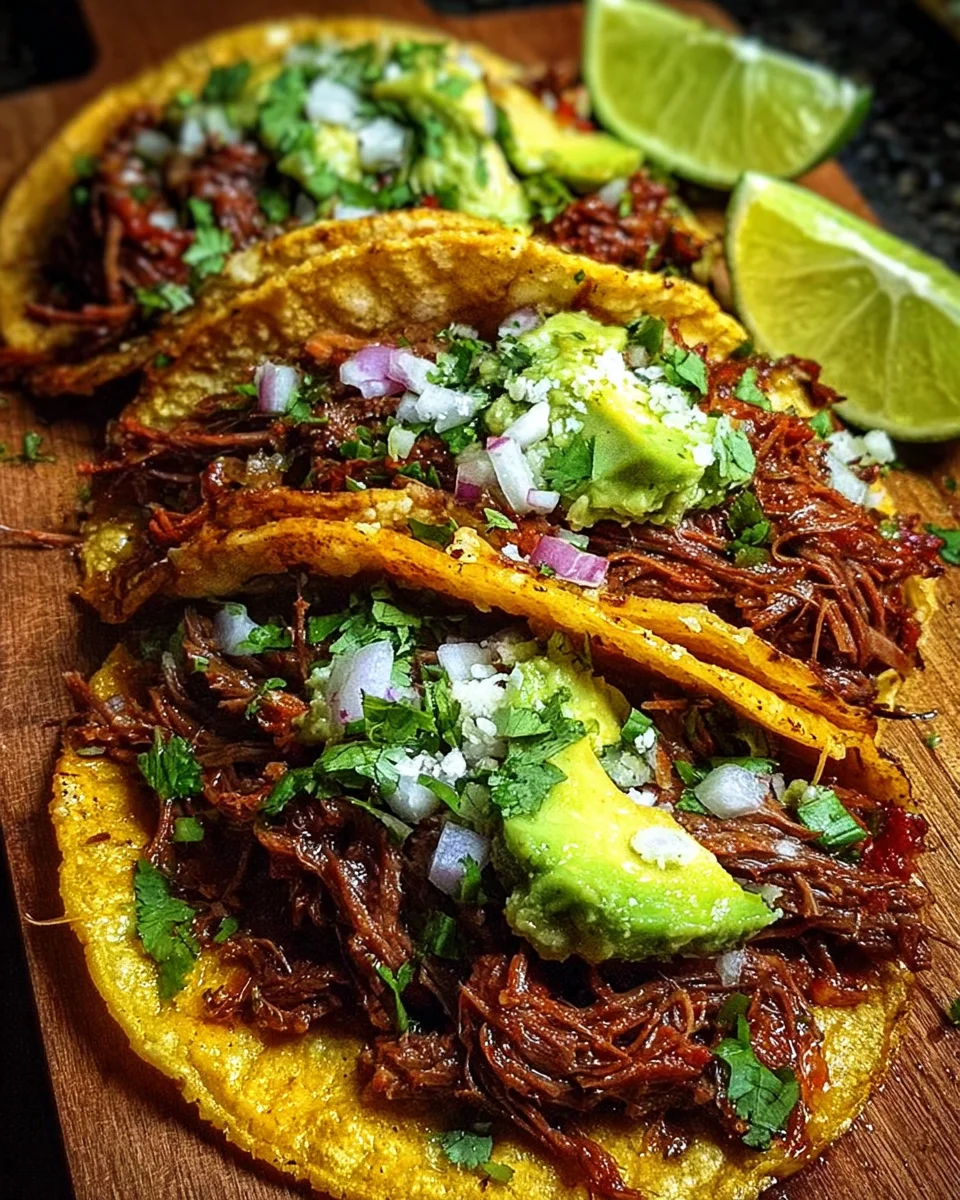 Viral Crispy Shredded Beef Tacos with Guacamole Delight You!