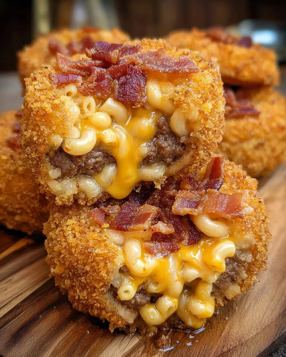 Cheesy Bacon Mac Burger Stuffed Onion Rings Recipe