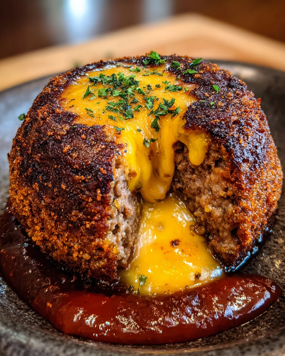 Cheeseburger Lava Cake Molten Melt