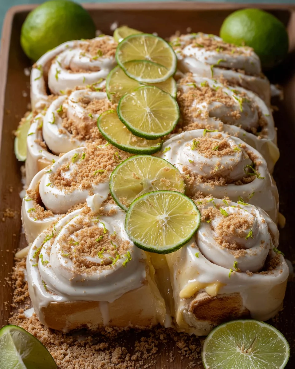 Key Lime Pie Rolls with Graham Cracker Crust