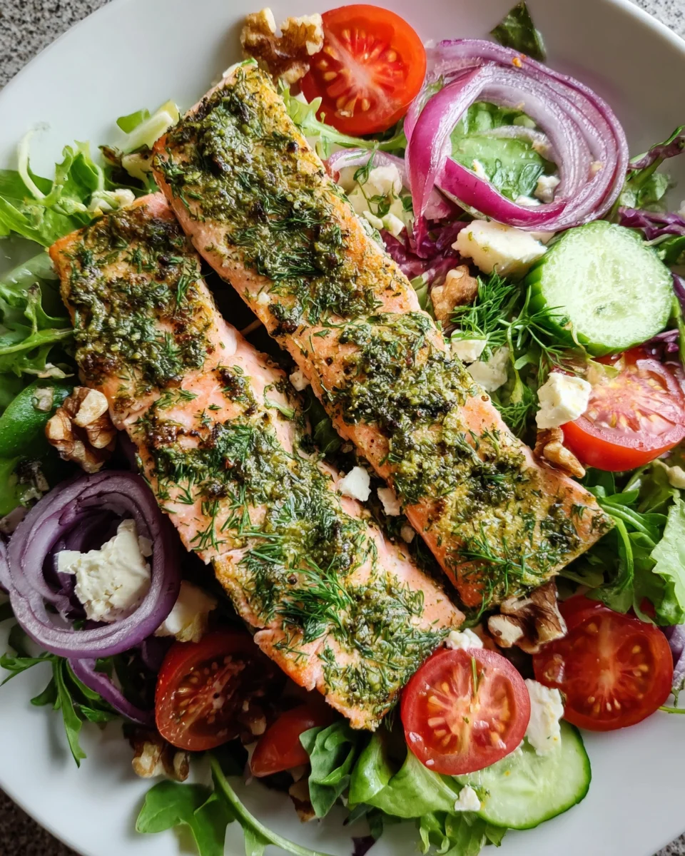 Herb-Crusted Salmon Salad: A Delicious Healthy Delight!