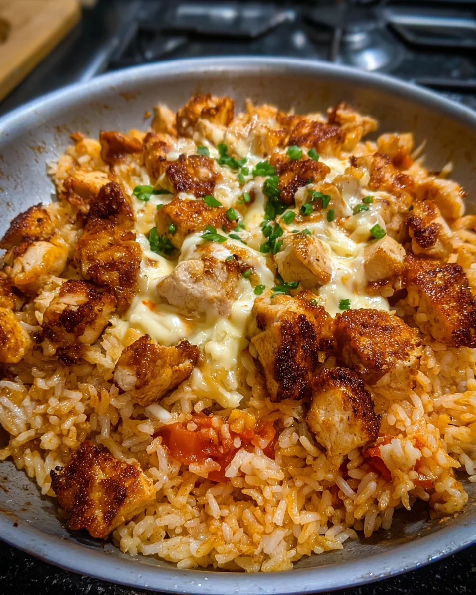 Queso Chicken & Rice Skillet