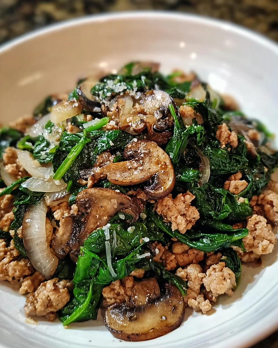 Turkey Spinach Mushroom Skillet: A Quick Delight!