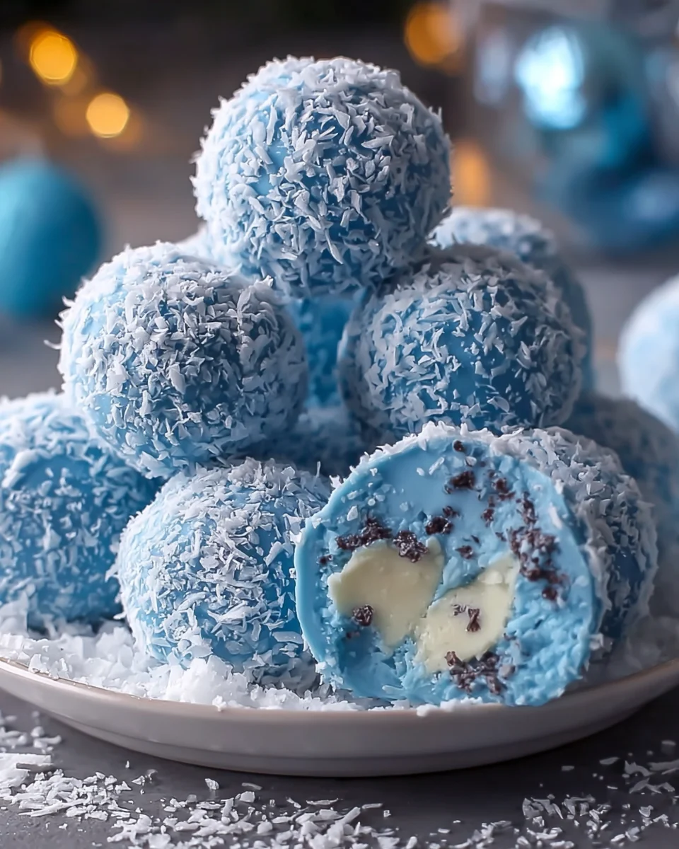 Easy Blue Christmas Truffles