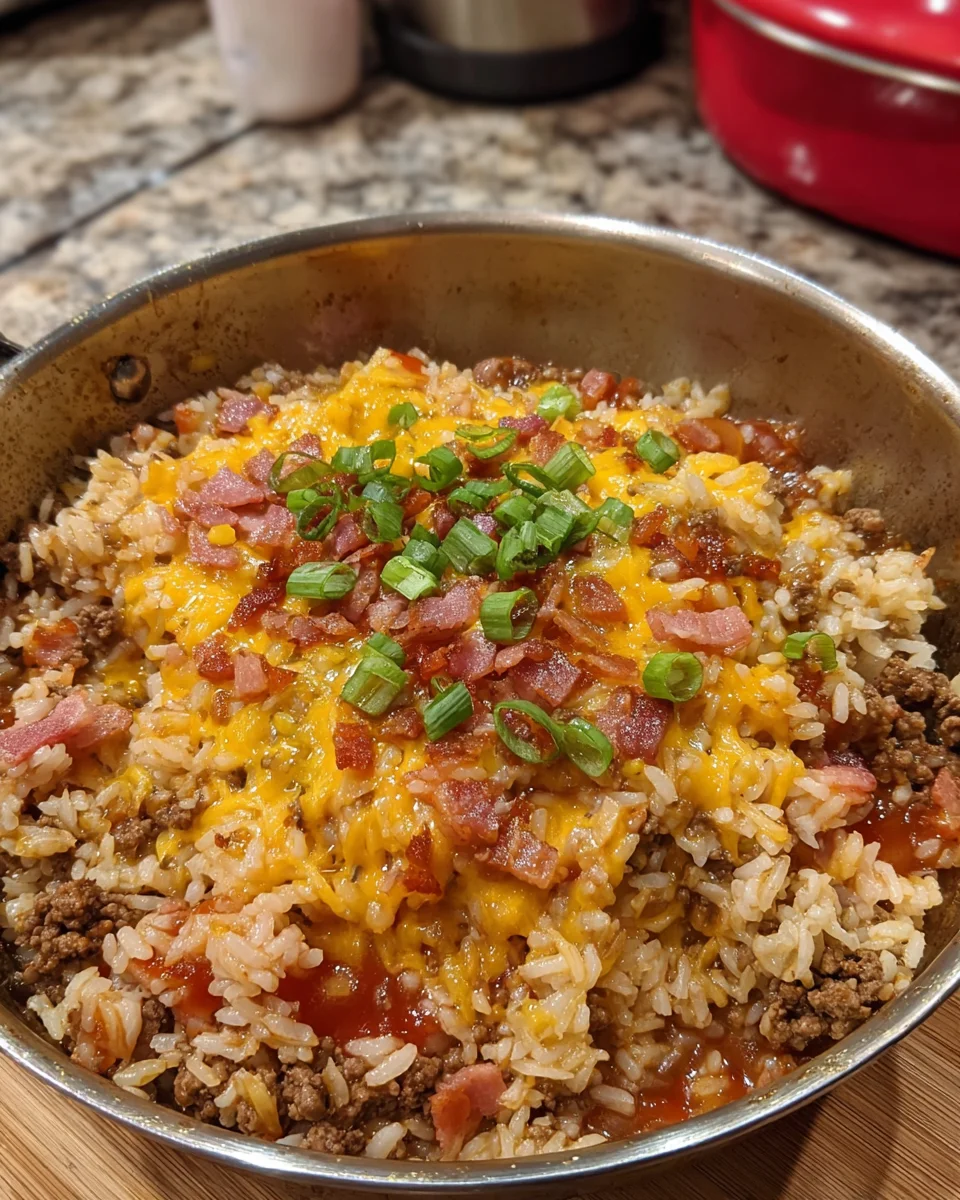 Bacon Cheeseburger Rice Skillet: A Quick, Tasty Dish!