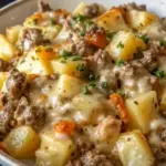 One-Pan Creamy Cheesy Potato & Beef Skillet – The Ultimate Comfort Food