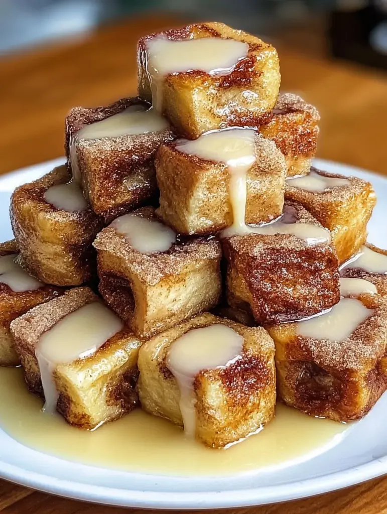 Cinnamon Roll French Toast Bites