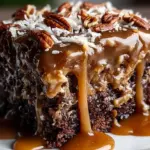 German Chocolate Poke Cake