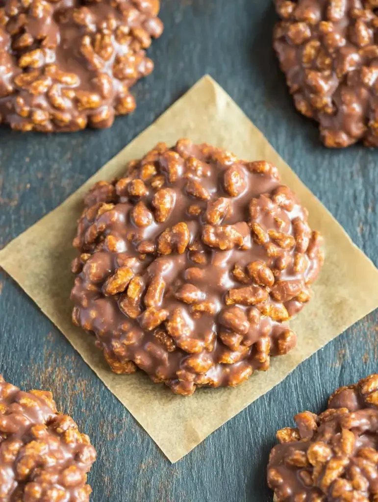 Classic No-Bake Chocolate Peanut Butter Crunch Cookies