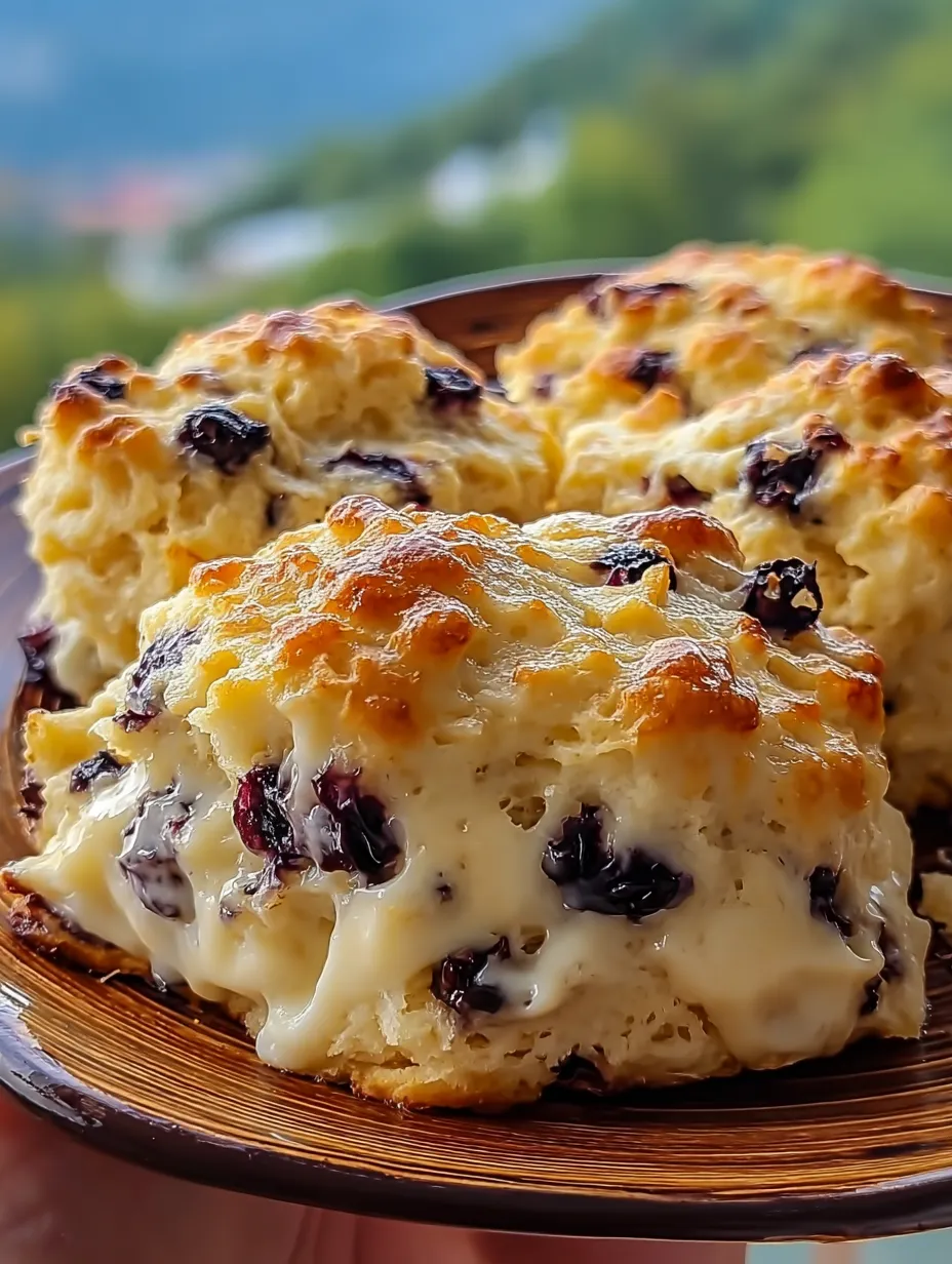 Sweet Blueberry Pull-Apart Biscuits