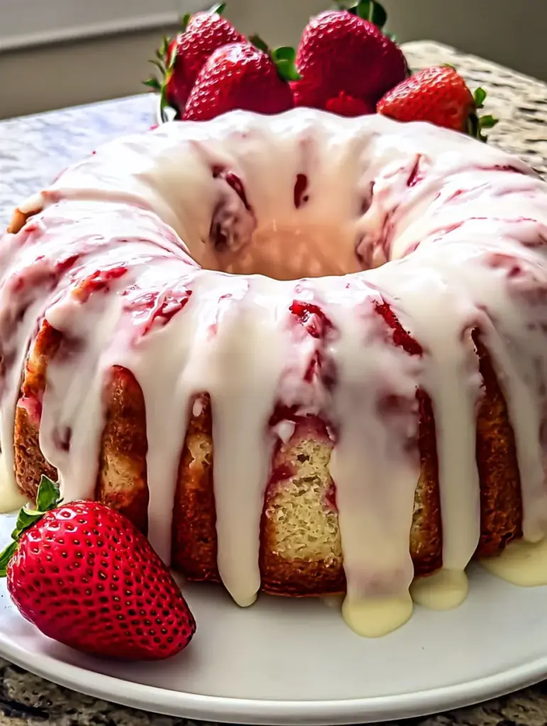 Strawberry Cream Cheese Pound Cake
