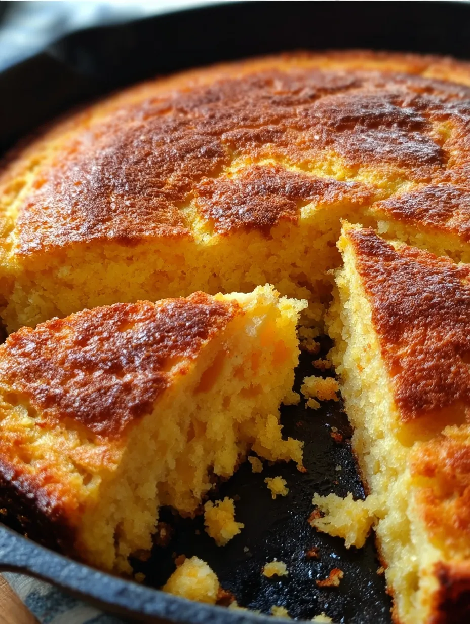 Golden Skillet Cornbread: