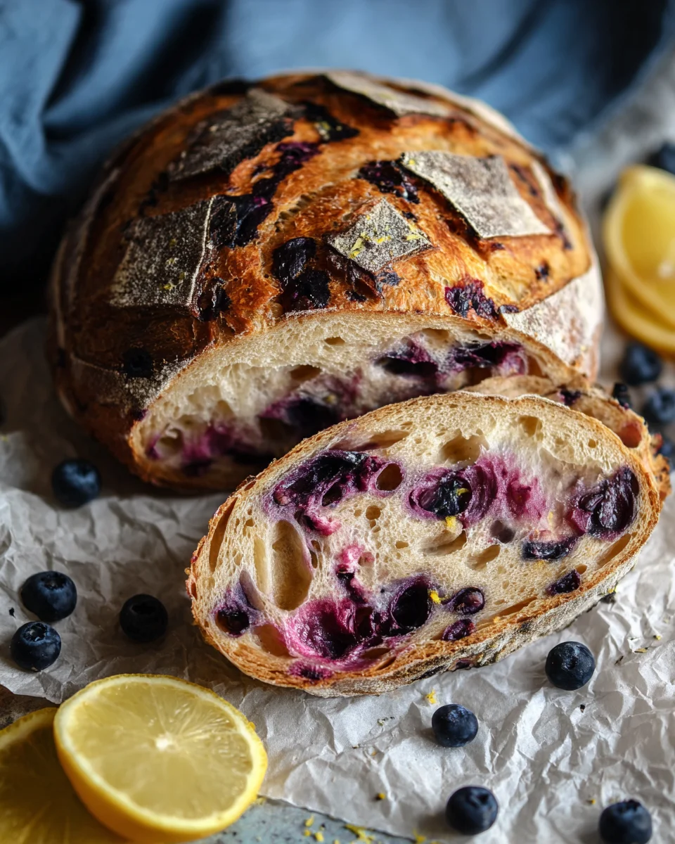 Lemon Blueberry Sourdough Bread Recipe: Bake Delight!
