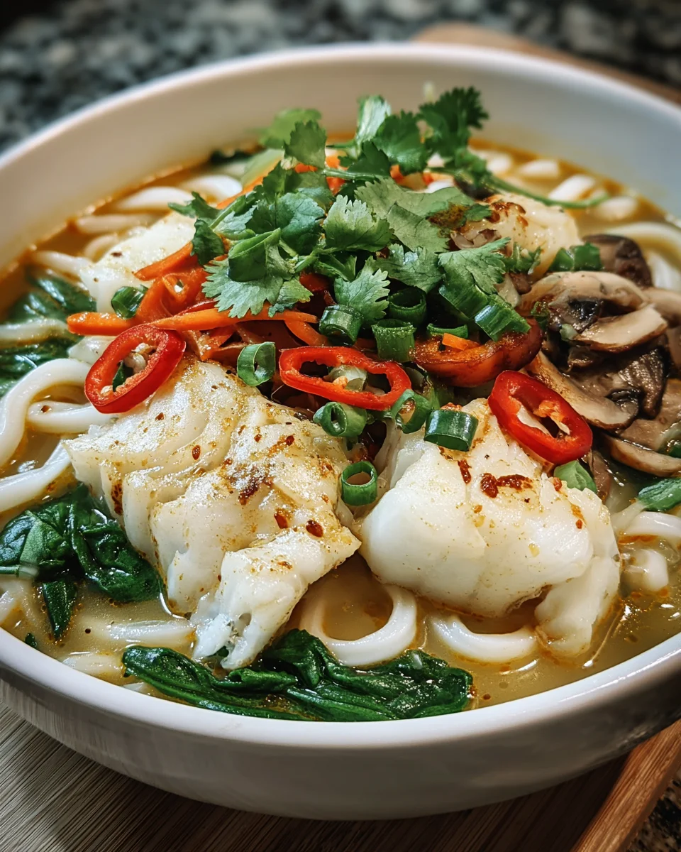Coconut Cod Noodle Bowl