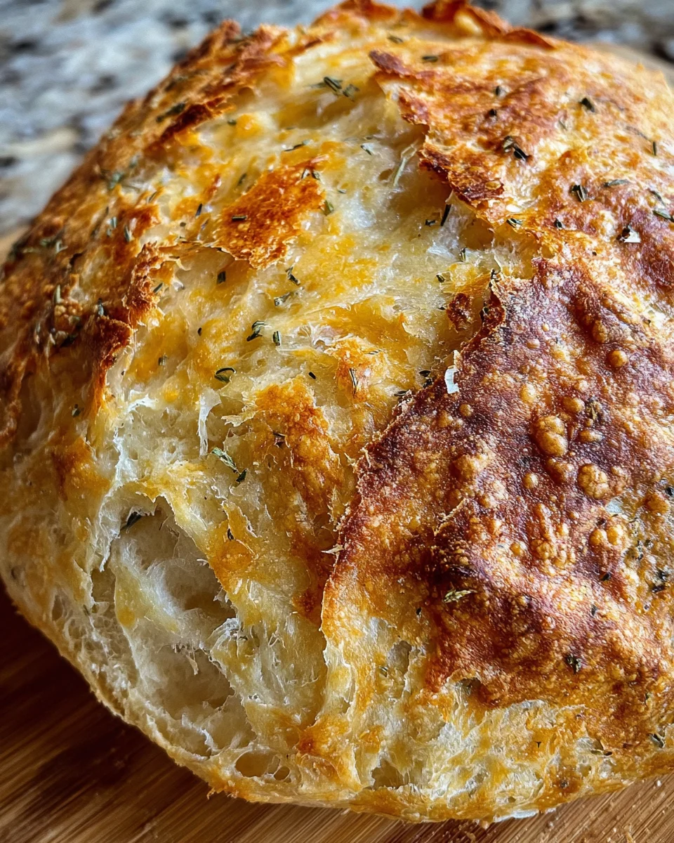 No-Knead Dill Gouda Artisan Bread: Bake Like a Pro!