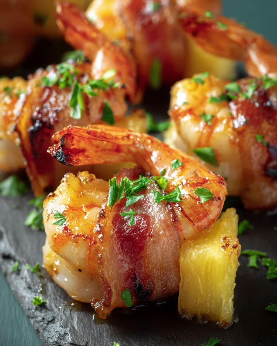 Bacon Wrapped Pineapple Shrimp: A Tasty Tropical Treat!