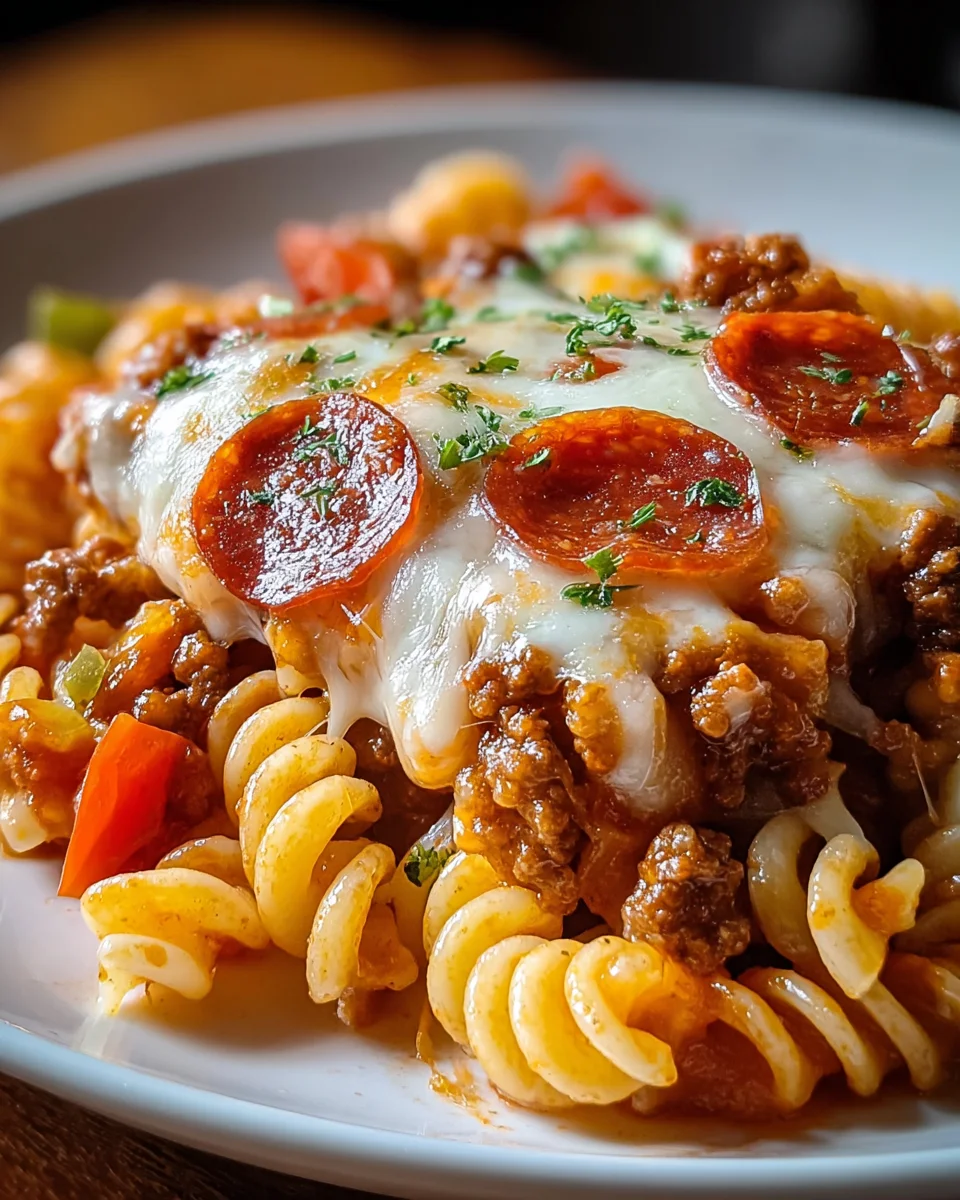 Crockpot Pizza Casserole