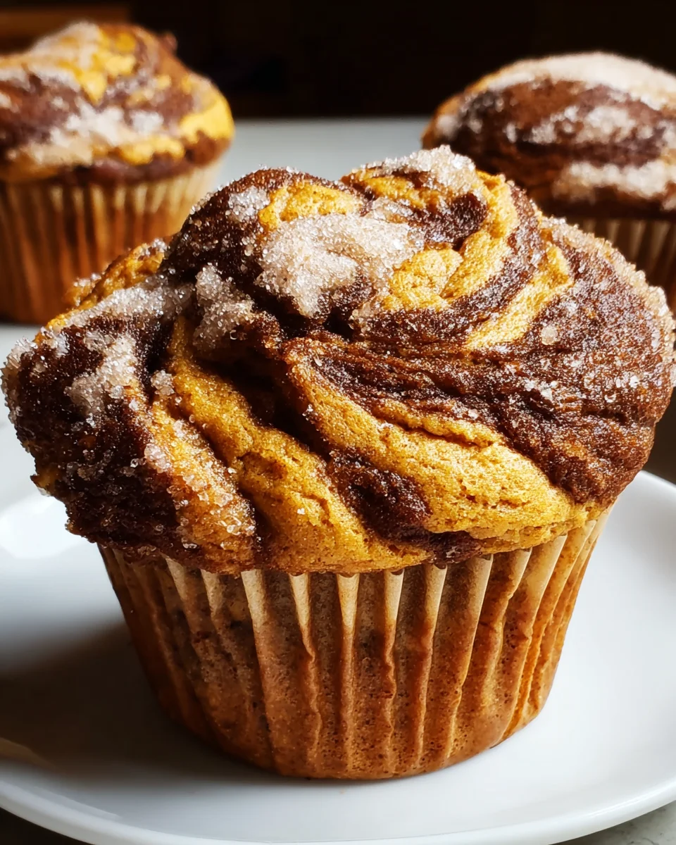 Gingerbread Pumpkin Muffin Swirls