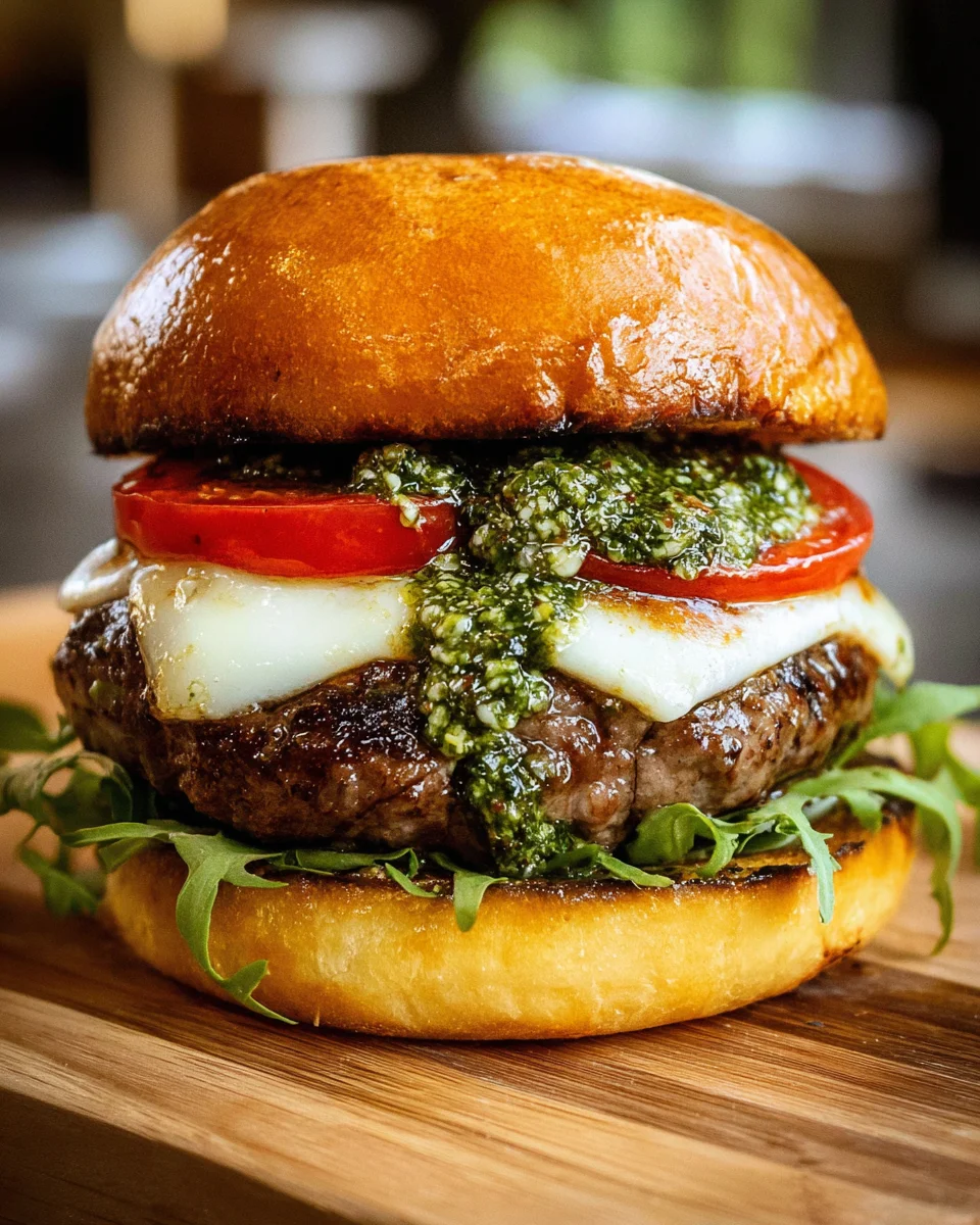 Garlic Pesto Caprese Burgers that Will Delight Your Taste Buds!