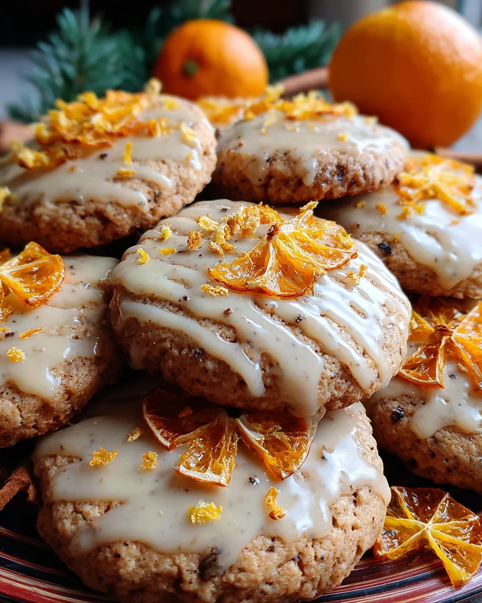 Orange Clove Cookies Spiced Glaze