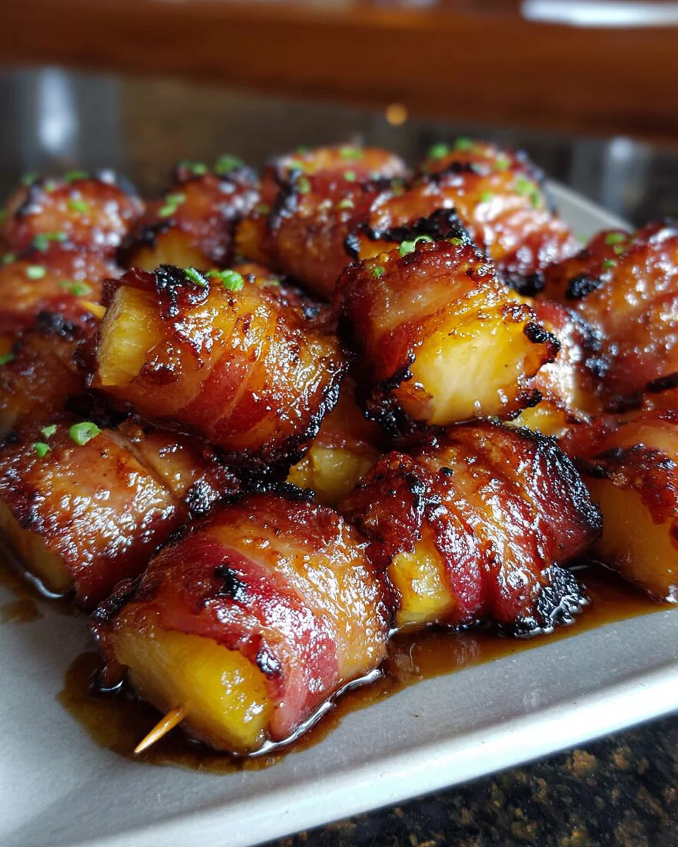 Bacon-Wrapped Pineapple Bites: Irresistibly Sweet Treat!