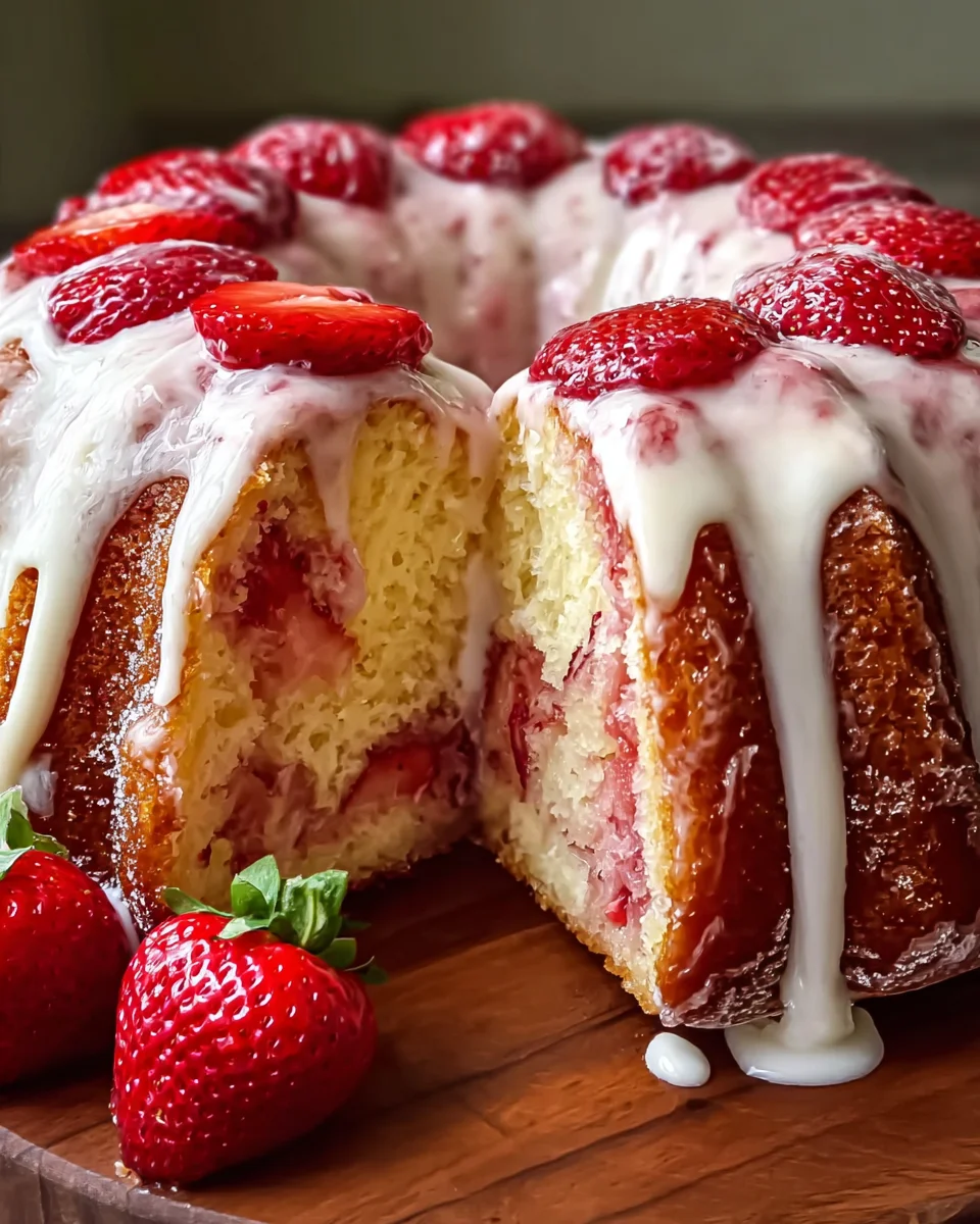 Strawberry Cream Cheese Pound Cake