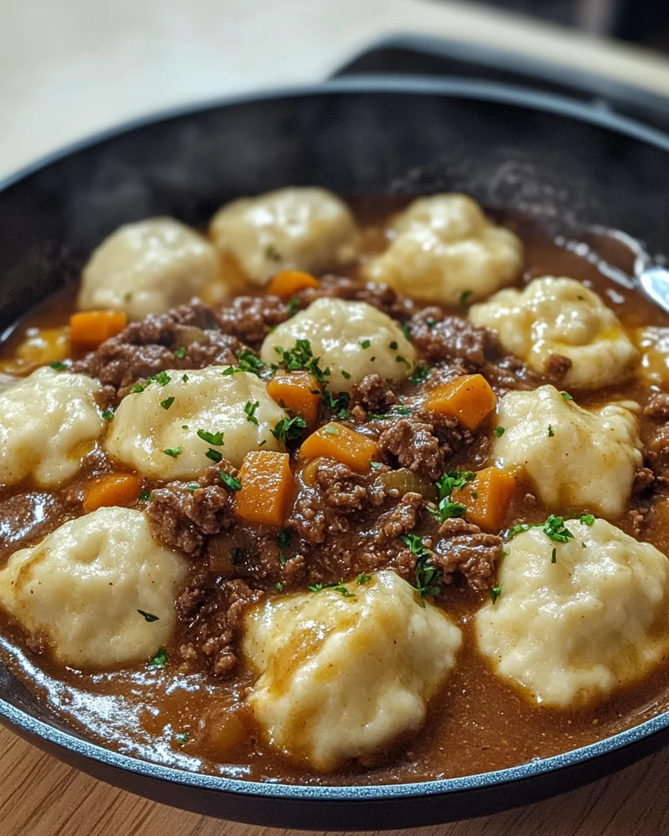 Ground Beef and Dumplings: Satisfy Your Comfort Food Cravings!