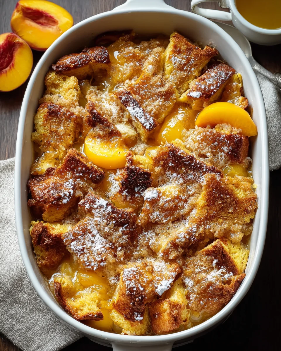 Peach Cobbler French Toast Bake: A Delicious Morning Treat!