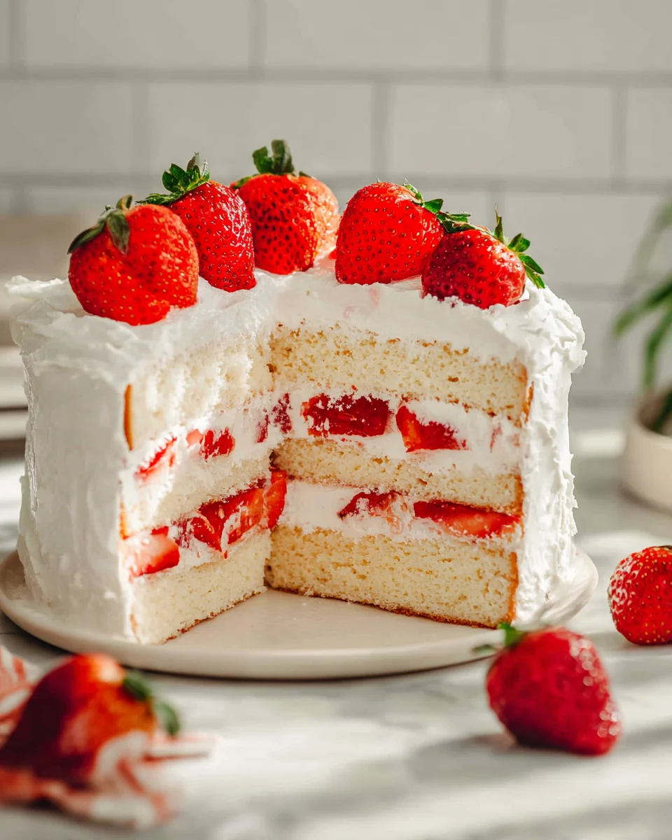 Strawberry Cream Cake