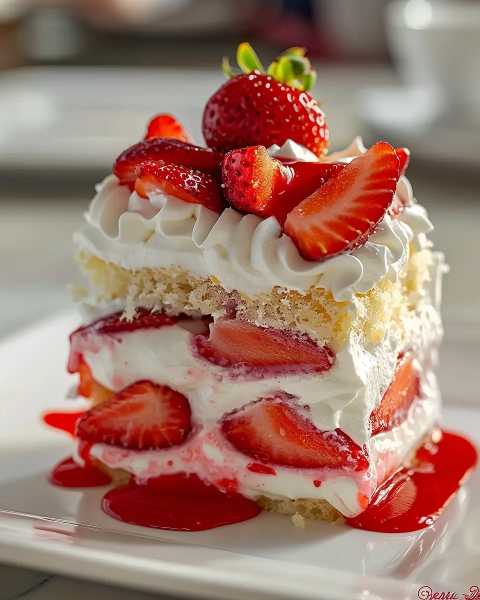 Heaven on Earth Cake: A Light, Creamy Strawberry Dessert