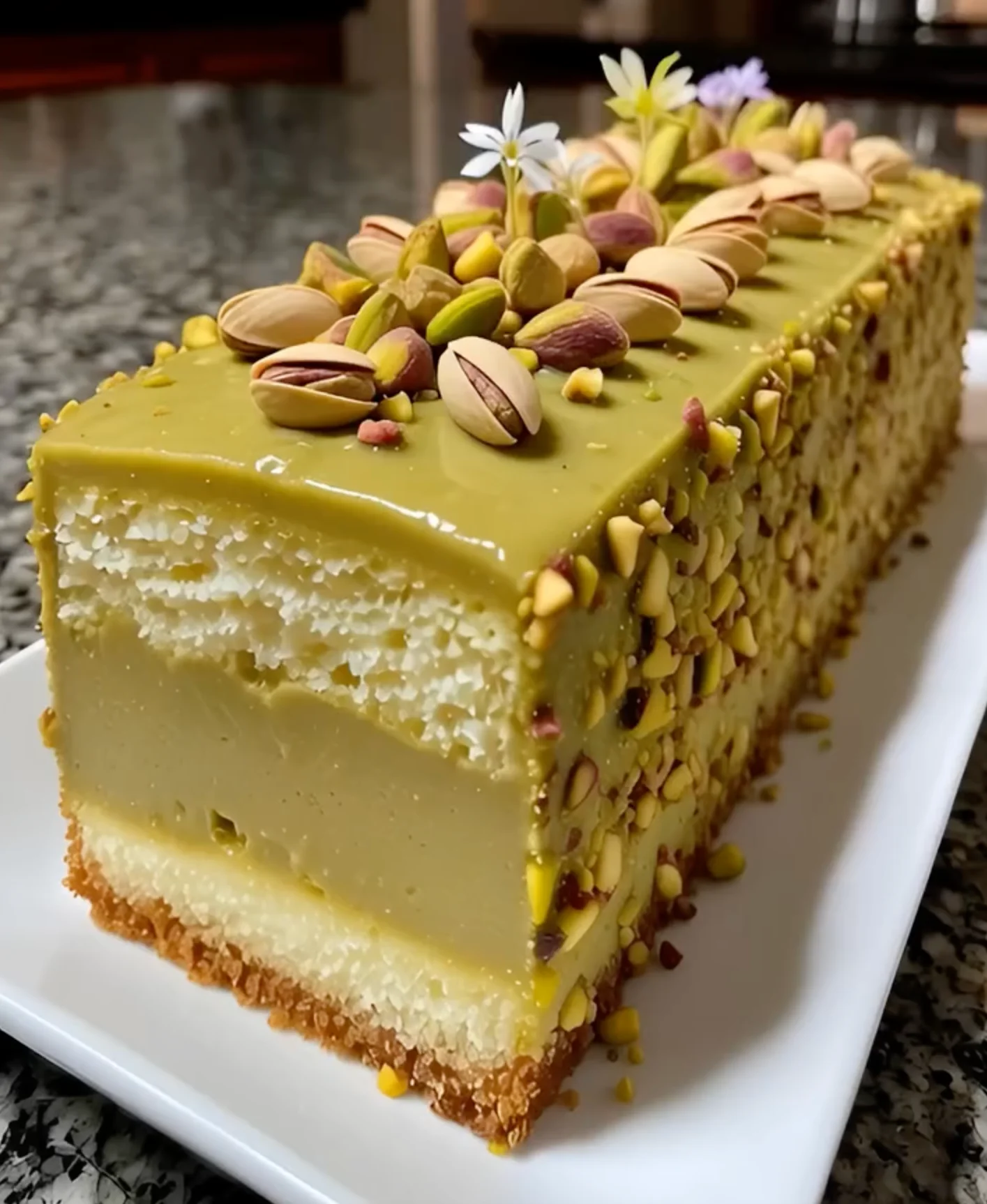 Pistachio Almond Cheesecake
