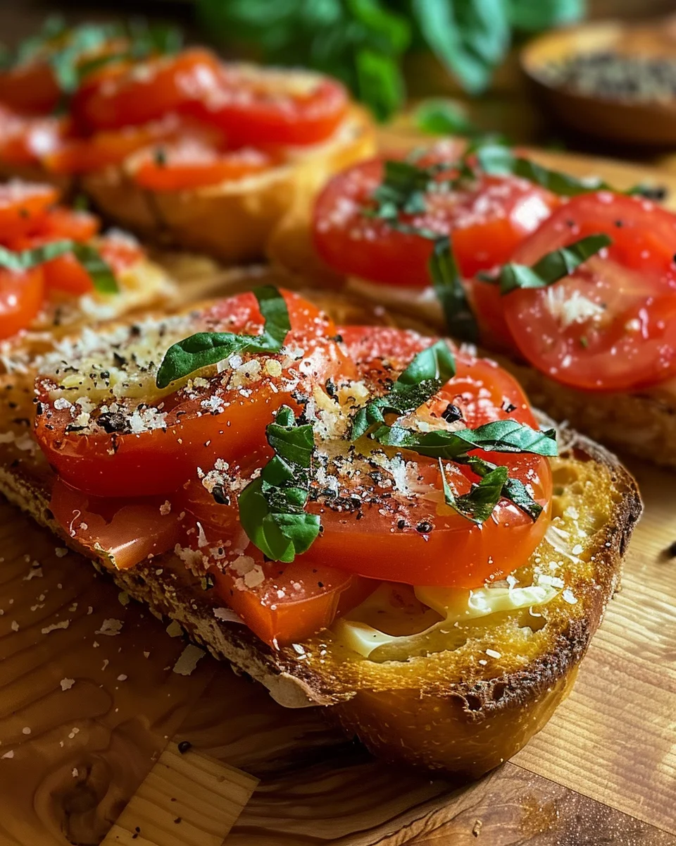 Tomato Basil Garlic Bread