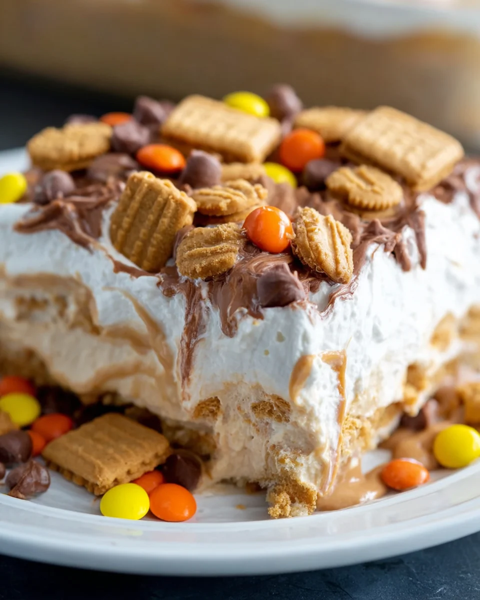 No Bake Peanut Butter Icebox Cake