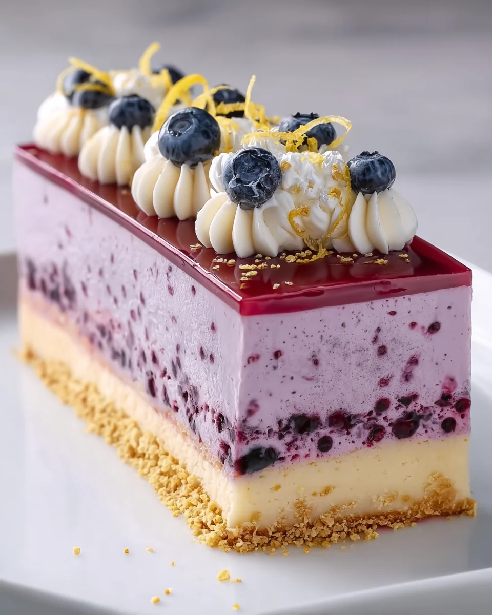 Lemon Blueberry Mousse Cake