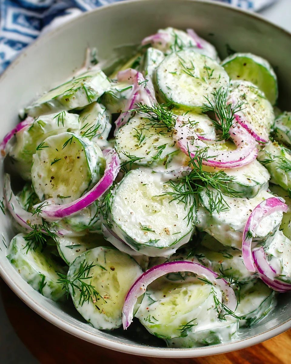 Dill Yogurt Cucumber Salad