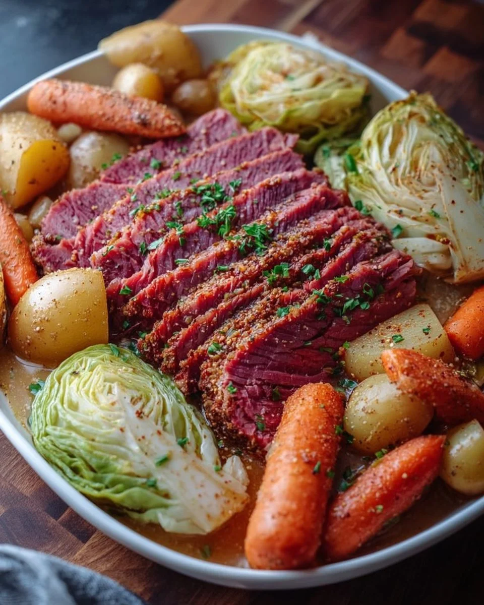 Oven Roasted Corned Beef and Cabbage