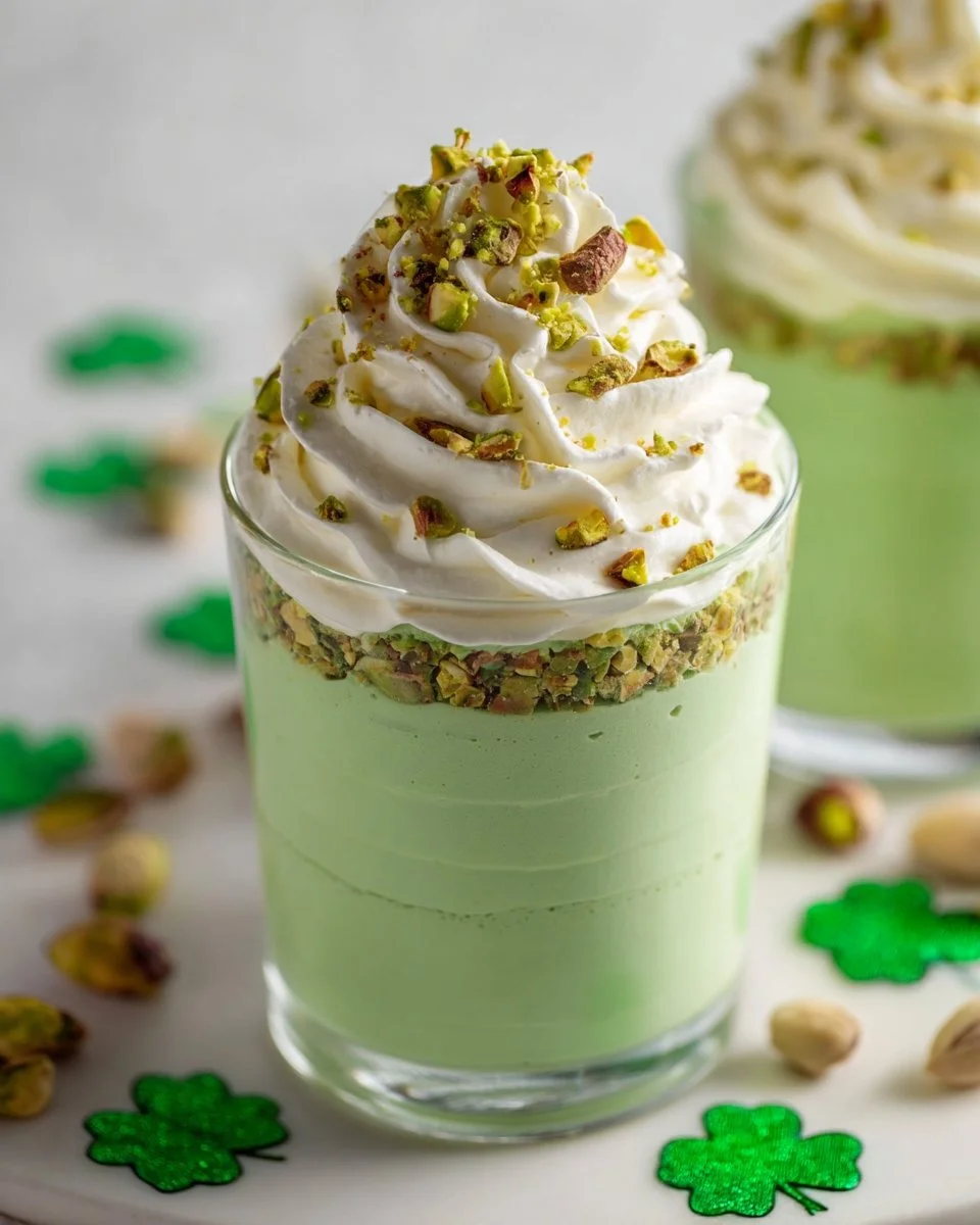 St Patrick’s Day Green Shake Pudding Cups